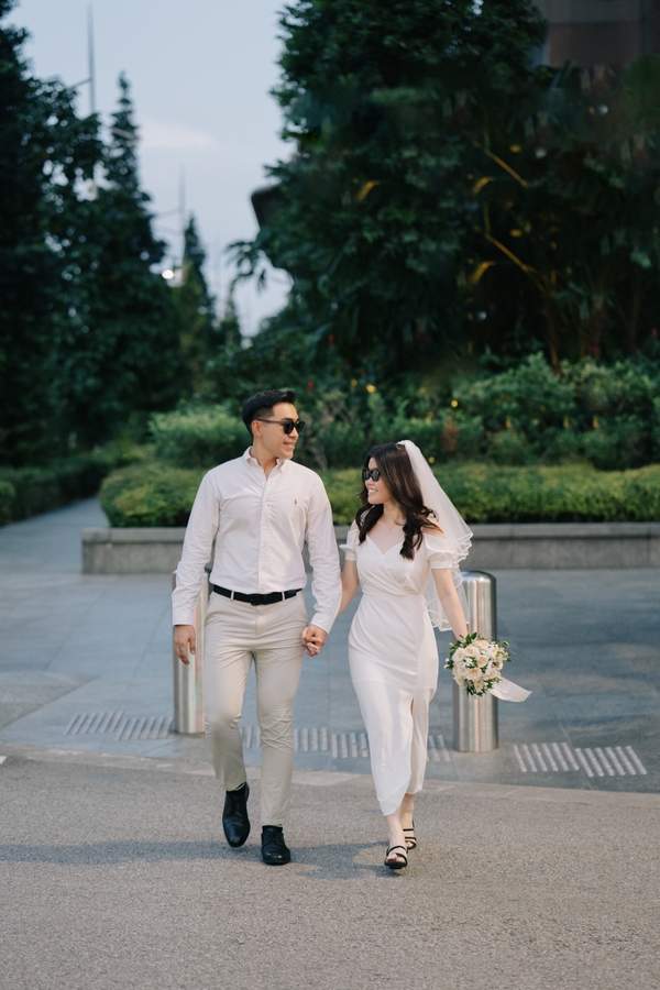 Sean and Cece dressed up swag mode crossing road